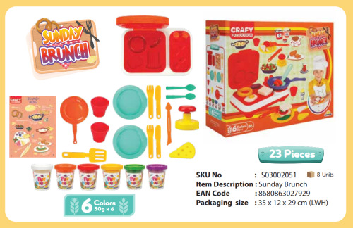 Set de paste de modelat Sunman Sunday Brunch, 24 de piese, S03002051