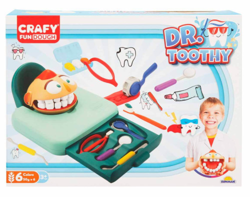 Set pastă de modelare Dr. Toothy 15 buc, S00003455