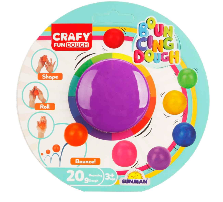 Pastă de modelare BOUNCING SINGLE BACK 20g, pachet de 8, S00003018