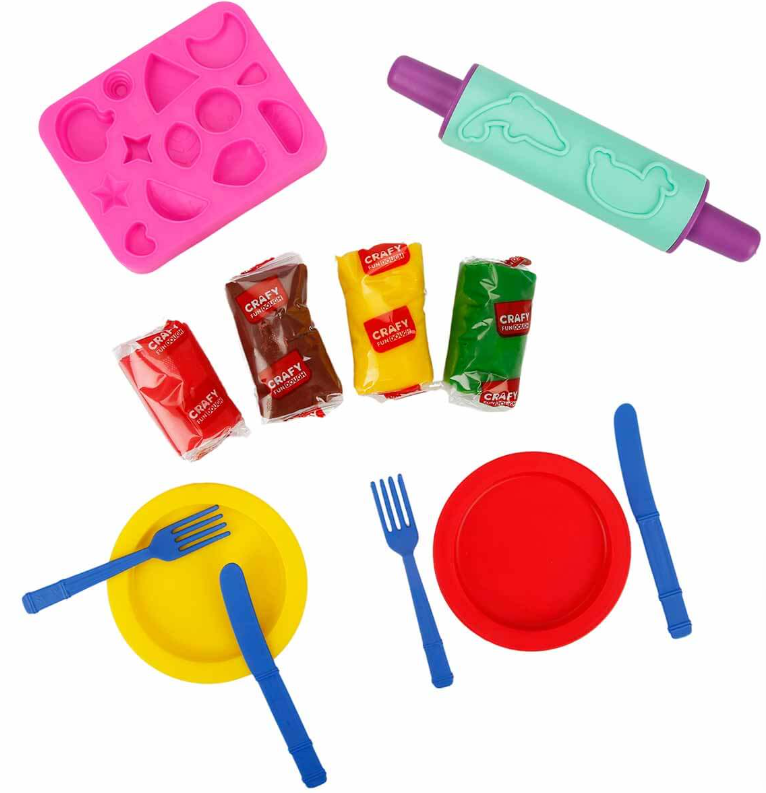 Set de pastă de modelat Sunman Super Burger, 12 bucăți, S01002015