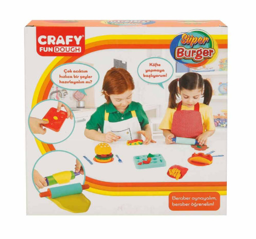 Set de pastă de modelat Sunman Super Burger, 12 bucăți, S01002015