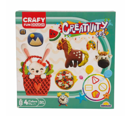 Set de paste de modelat Sunman Creativity, 12 piese, S00004735