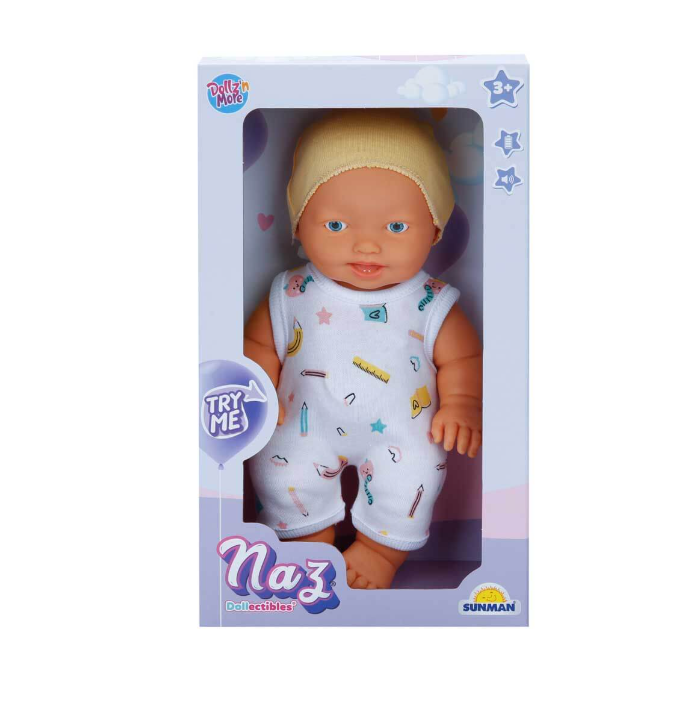 Păpușa NAZ PLÂNGEȘTE ȘI RÂDE 2 AST.23CM., S00020020