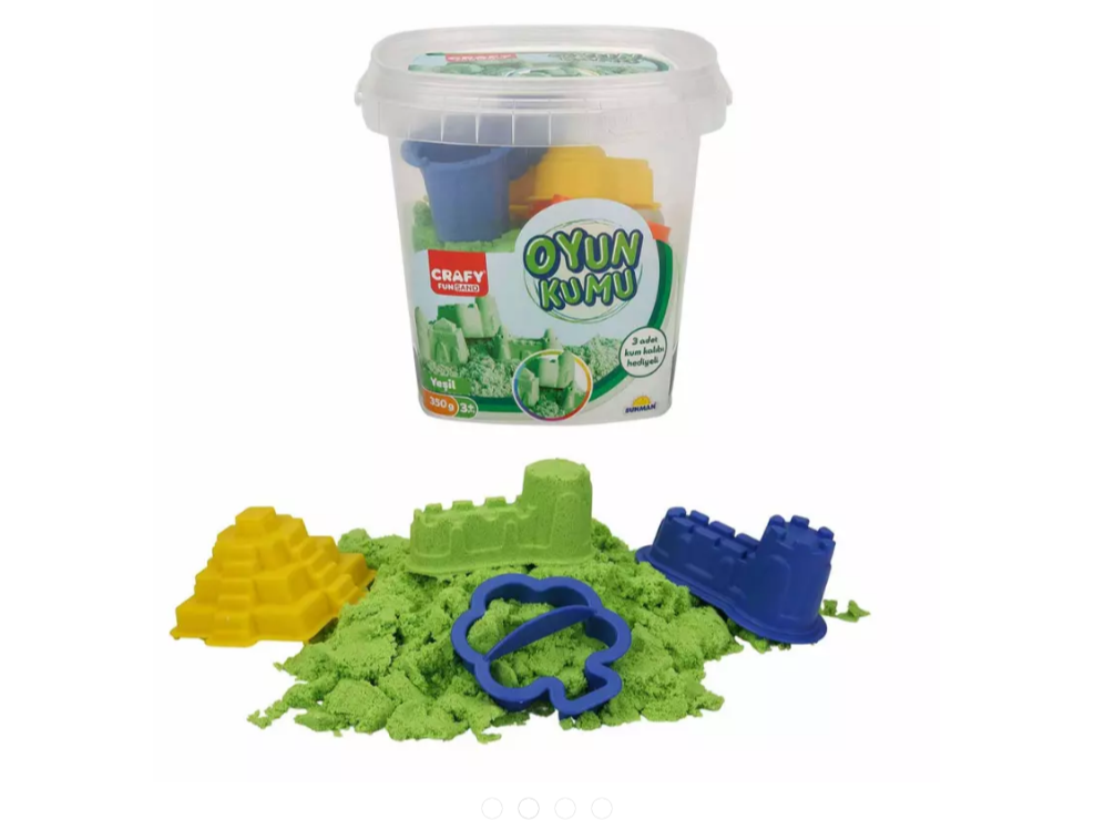 Nisip kinetic Sunman cu matrițe, 350g, verde, S01000454