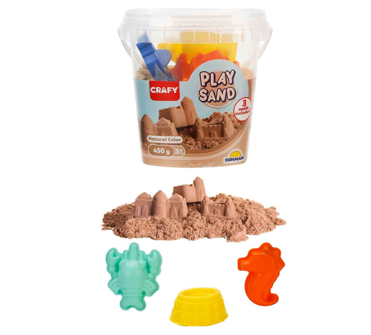 Nisip kinetic Sunman cu matrițe, bej, 450g, S00005699