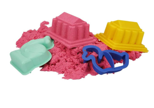 Nisip kinetic roz Sunman cu matrițe, 450g, S00005700