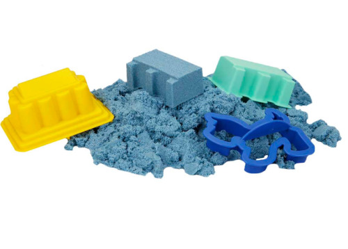 Nisip kinetic albastru Sunman cu matrițe, 450g, S00005698