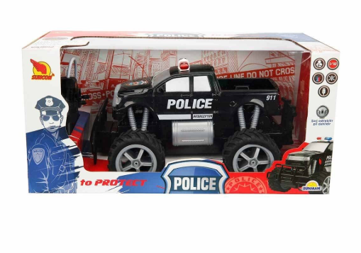 Mașină radiocomandată „Jumbo Wheels” Poliție, S00080022