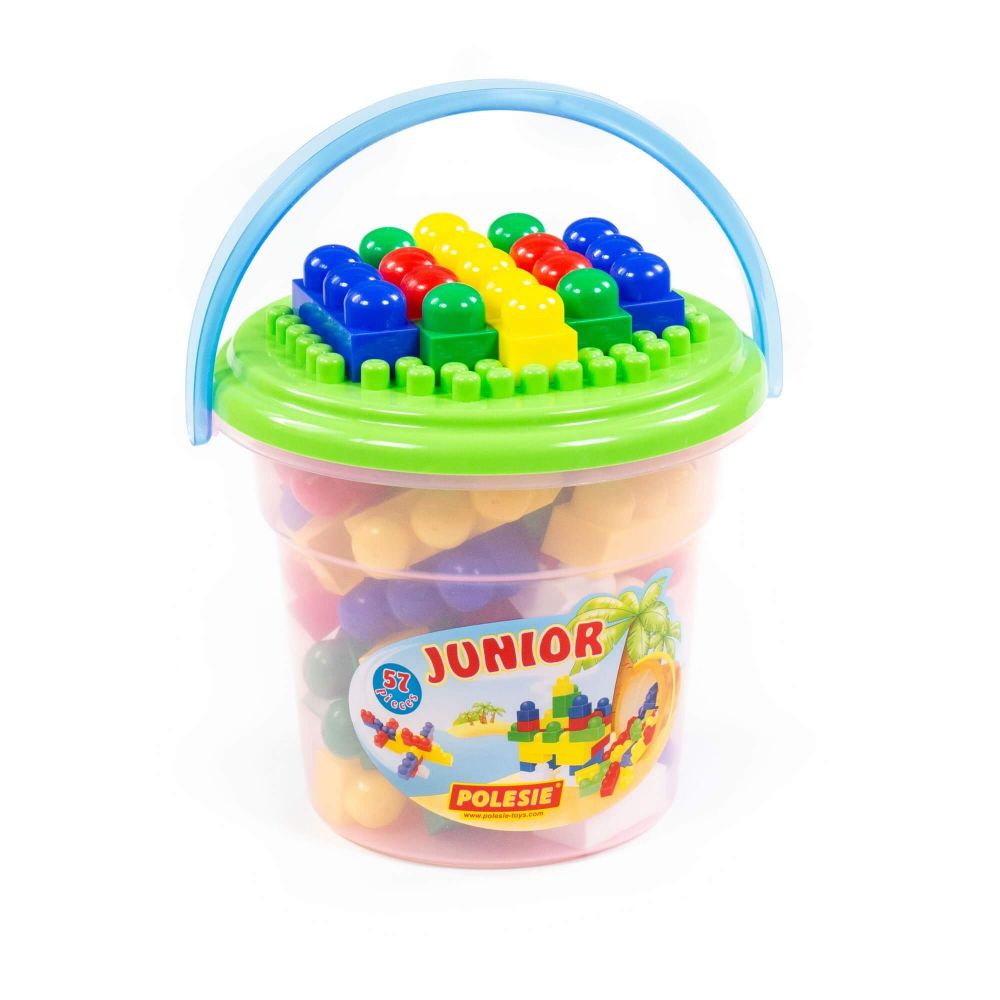 Set de construcție „Junior” (57 de elemente) (într-o găleată „Maxi” cu capac), 1853