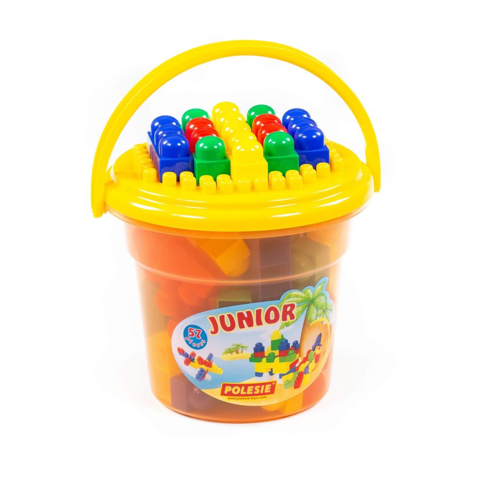 Set de construcție „Junior” (57 de elemente) (într-o găleată „Maxi” cu capac), 1853