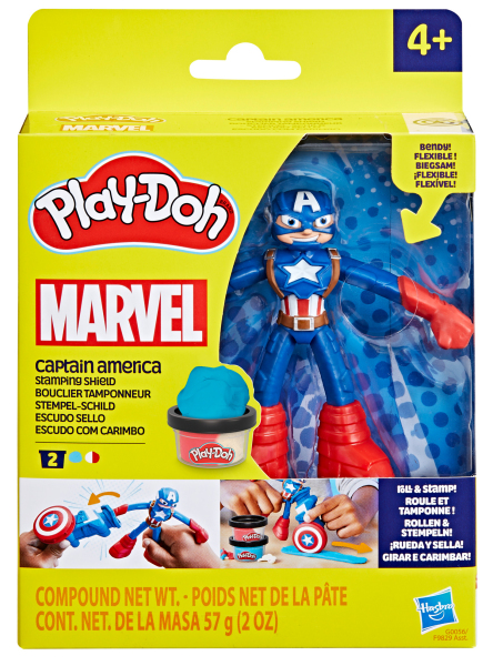 Set Play-Doh Marvel – Căpitanul America, 10 cm, G0056