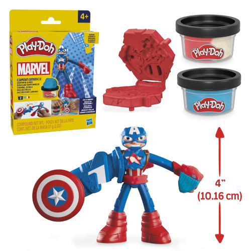 Set Play-Doh Marvel – Căpitanul America, 10 cm, G0056