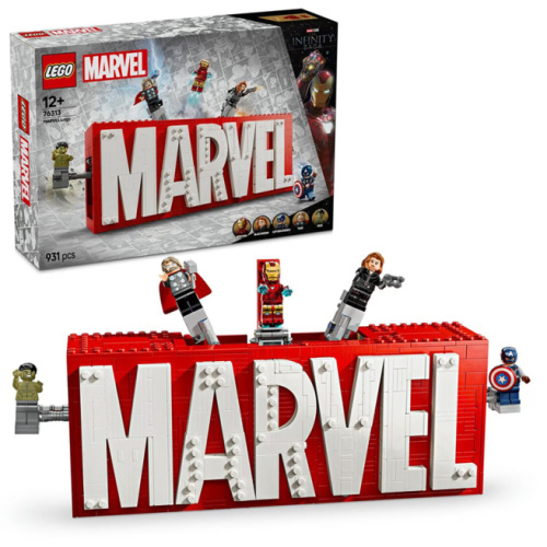 Constructor LEGO Marvel Sigla și minifigurine MARVEL  76313