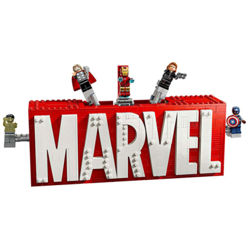 Constructor LEGO Marvel Sigla și minifigurine MARVEL  76313