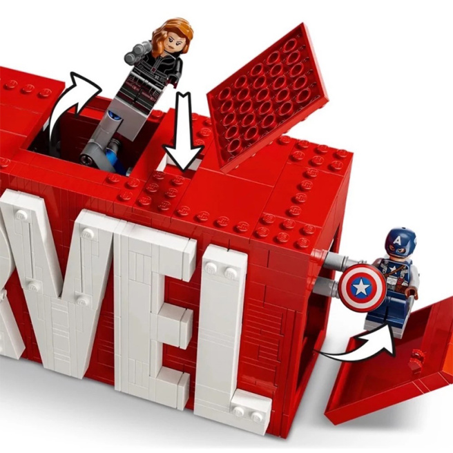 Constructor LEGO Marvel Sigla și minifigurine MARVEL  76313
