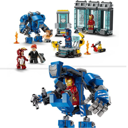 Constructor LEGO Marvel Laboratorul Iron Man: Sala armurii 76315