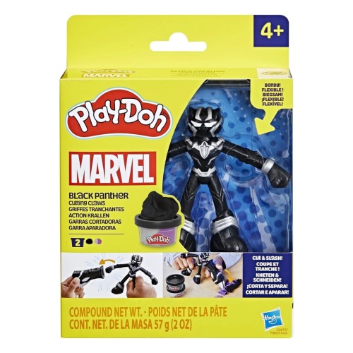 Figurină flexibilă Marvel Play-Doh cu accesorii – Pantera Neagră, 10 cm, G0055