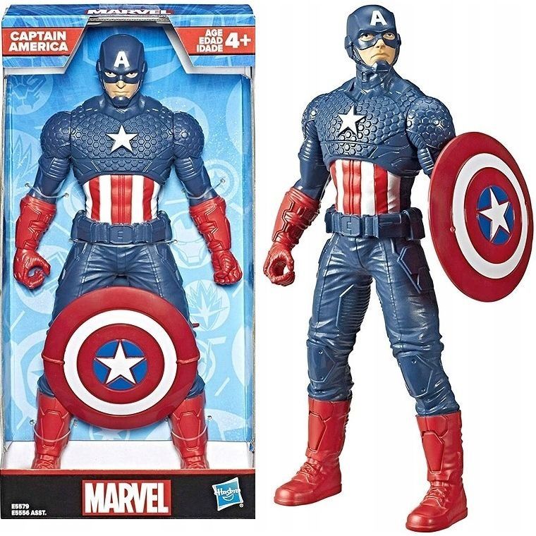 Figurină Căpitanul America din Marvel Avengers, albastru închis, 24 cm, E5556_E5579