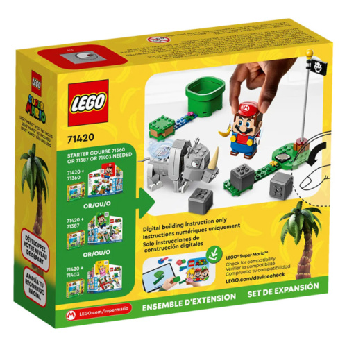 Constructor LEGO Super Mario Set suplimentar de Rambi-rinocer 71420