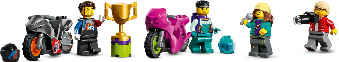 LEGO CITY PROVOCAREA SUPREMA DE CASCADORII PE MOTOCICLETA, 60361