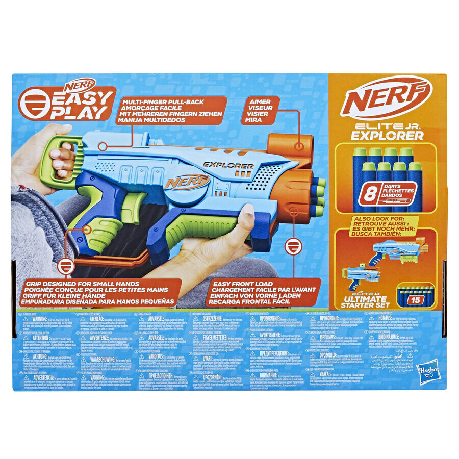 Pistol de jucărie Hasbro Nerf Elite Junior Explorer Easy-Play, F6367
