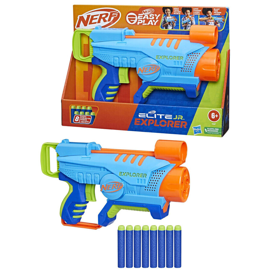 Pistol de jucărie Hasbro Nerf Elite Junior Explorer Easy-Play, F6367