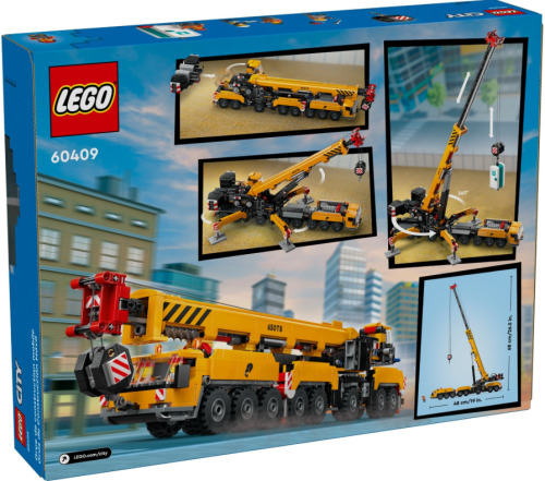 LEGO CITY YELLOW MOBILE CONSTRUCTION CRANE, 60409