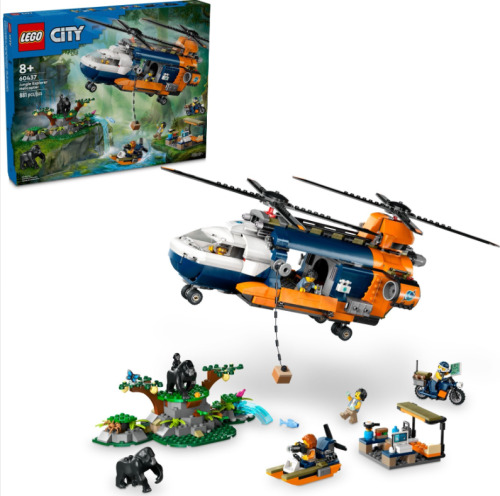 LEGO CITY JUNGLE EXPLORER HELICOPTER AT BASE CAMP, 60437
