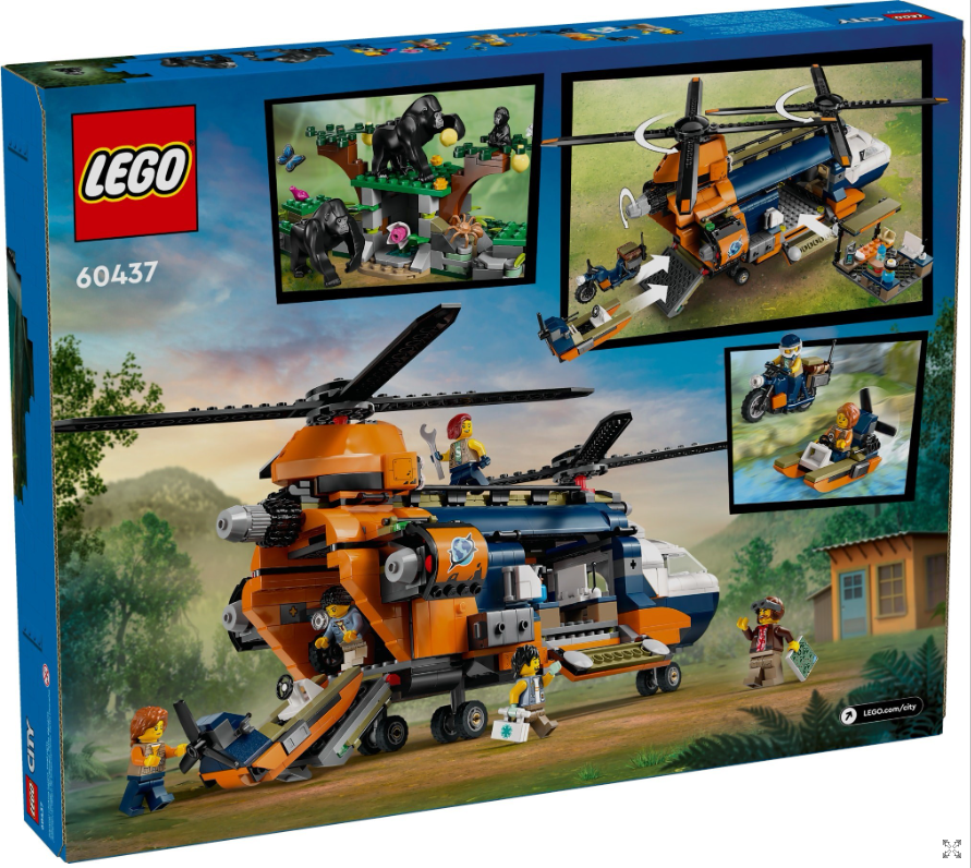 LEGO CITY JUNGLE EXPLORER HELICOPTER AT BASE CAMP, 60437