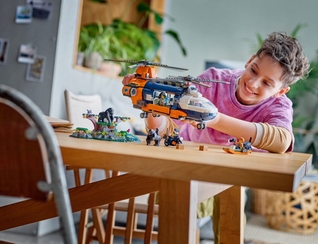 LEGO CITY JUNGLE EXPLORER HELICOPTER AT BASE CAMP, 60437