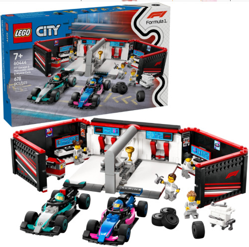 LEGO CITY F1 GARAGE AND MERCEDES-AMG AND ALPINE CARS, 60444