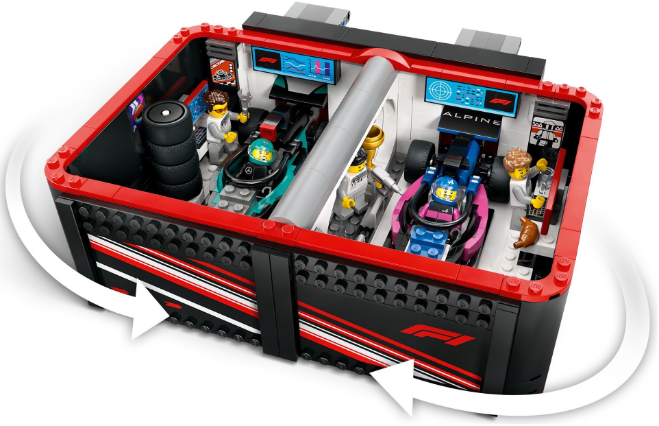 LEGO CITY F1 GARAGE AND MERCEDES-AMG AND ALPINE CARS, 60444