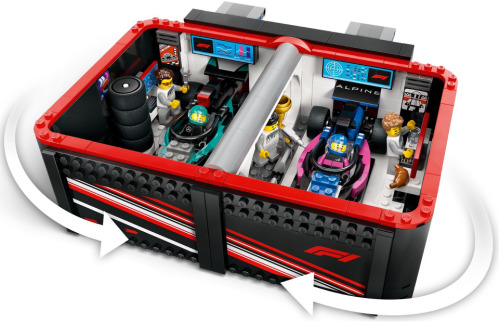 LEGO CITY F1 GARAGE AND MERCEDES-AMG AND ALPINE CARS, 60444