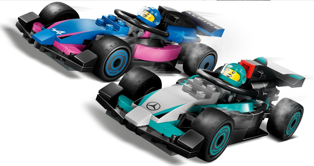 LEGO CITY F1 GARAGE AND MERCEDES-AMG AND ALPINE CARS, 60444