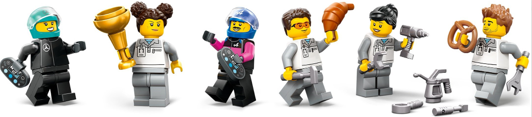 LEGO CITY F1 GARAGE AND MERCEDES-AMG AND ALPINE CARS, 60444