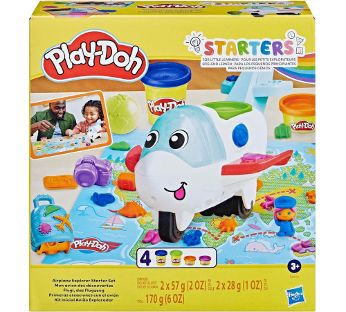 Set de plastilină Play-Doh Explorer Airplane (4 culori), F8804