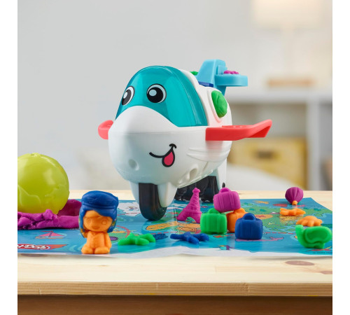 Set de plastilină Play-Doh Explorer Airplane (4 culori), F8804
