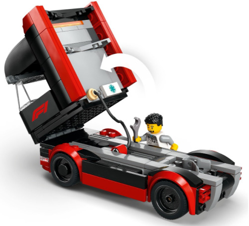 LEGO CITY F1 TRUCK WITH F1 RB20 AND AMR24 CARS, 60445