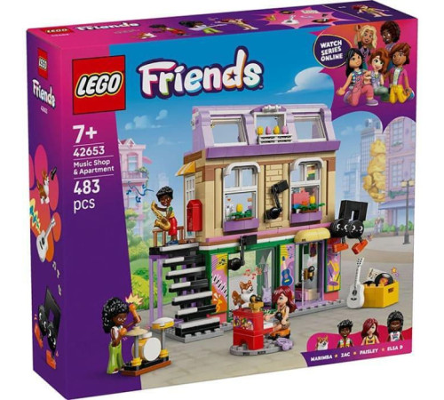 Lego Friends Set de construcție „Magazin de Muzică și Apartament”, 42653