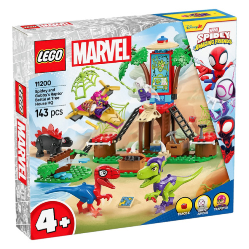 Constructor LEGO Marvel Raptor Battle Spidey și Gobbi la sediul Treehouse,   11200