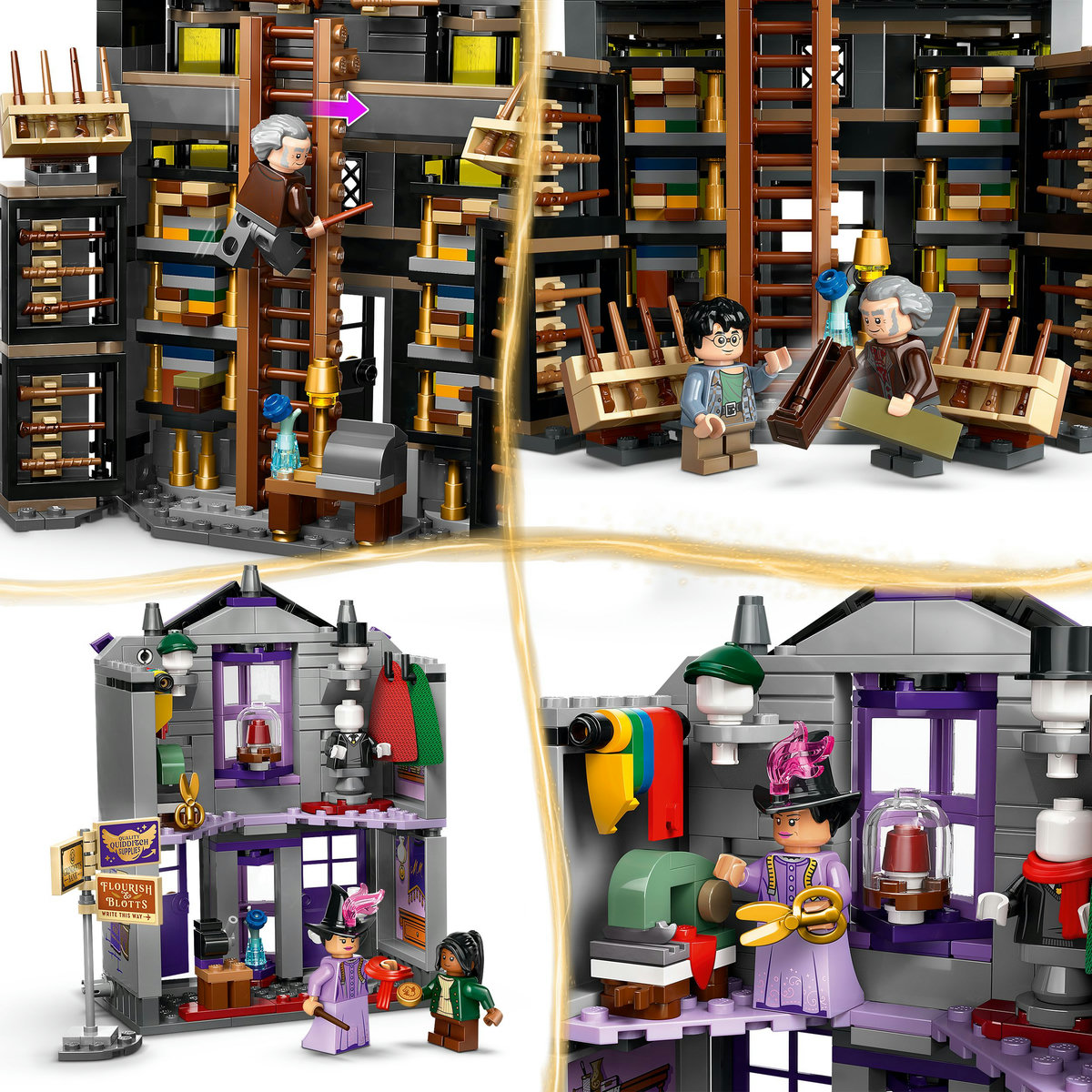 LEGO Harry Potter™ – Magazinul lui Ollivander și Atelierul Madam Malkin , 76439