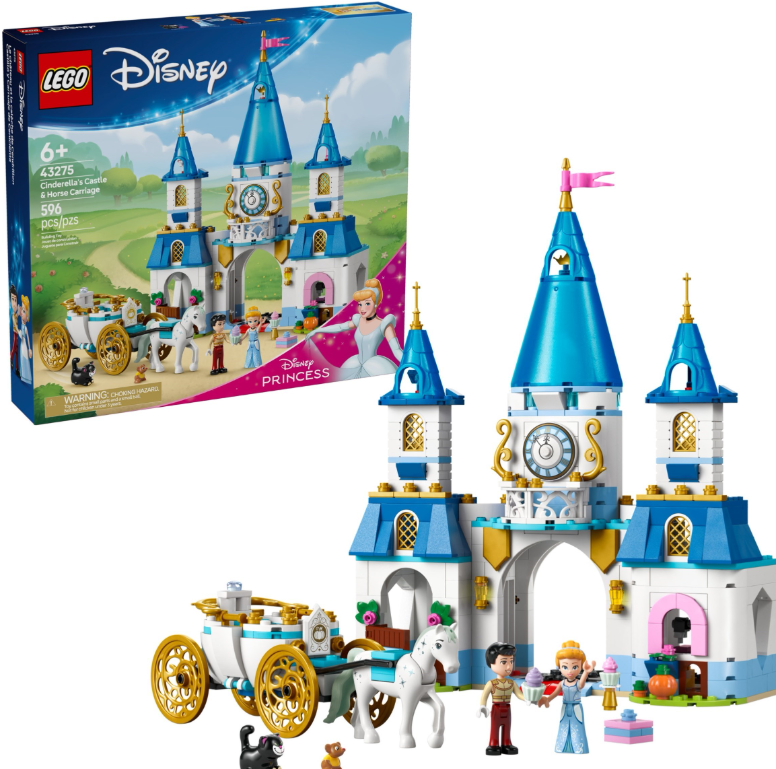 LEGO DISNEY CINDERELLAS CASTLE & HORSE CARRIAGE, 43275