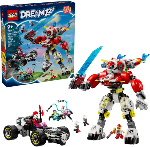 LEGO DREAMZZZ COOPERS TIGER MECH & ZEROS HOT ROD CAR, 71497