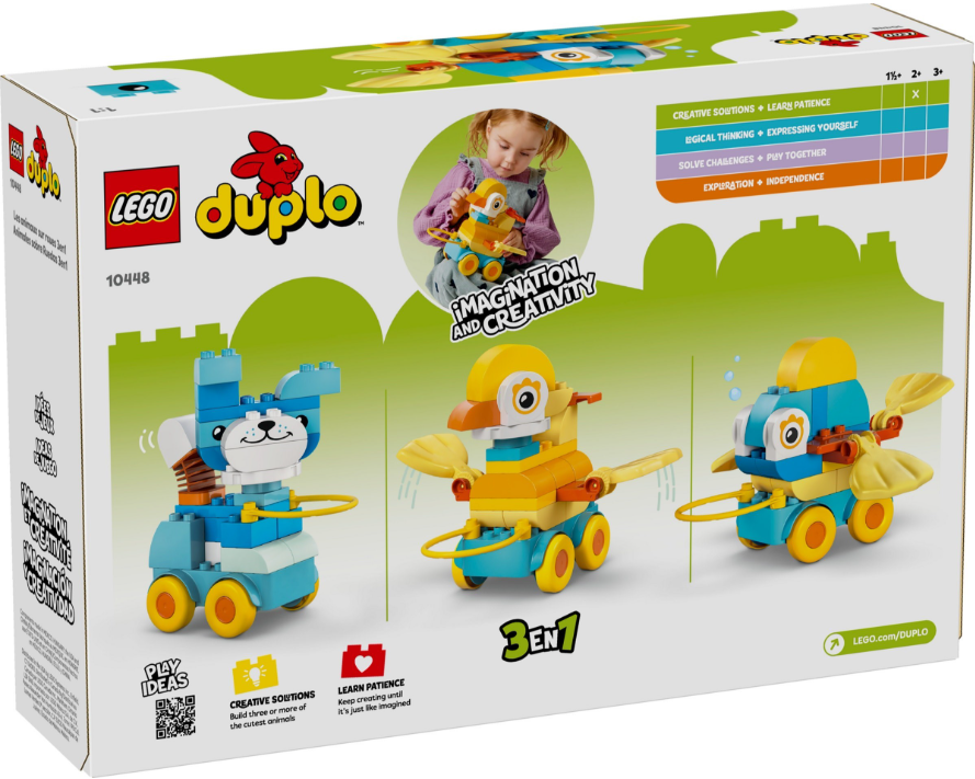 LEGO DUPLO ANIMALS ON WHEELS 3 IN 1, 10448