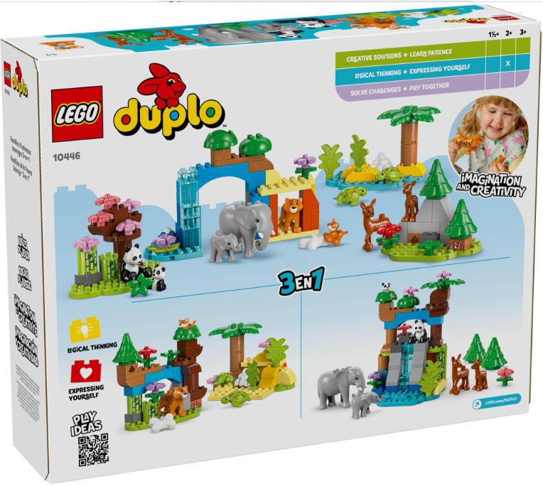 LEGO DUPLO 3IN1 WILD ANIMAL FAMILIES, 10446