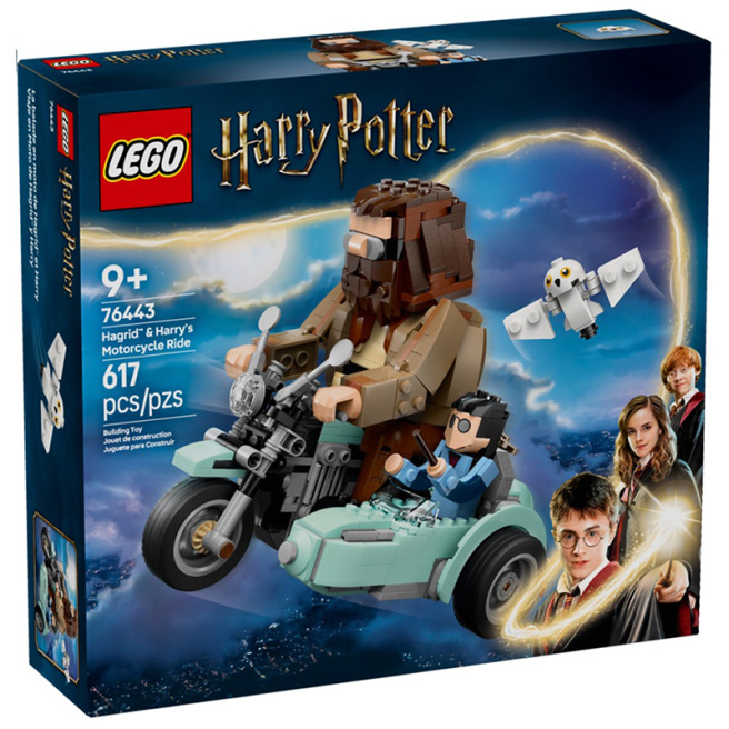 LEGO Harry Potter Călătoria lui Hagrid și Harry pe motocicletă, 76443