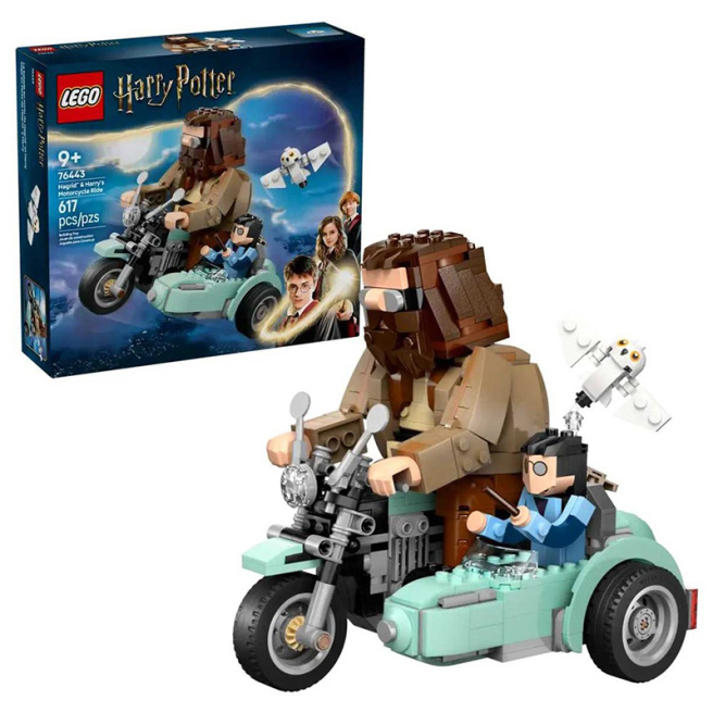 LEGO Harry Potter Călătoria lui Hagrid și Harry pe motocicletă, 76443
