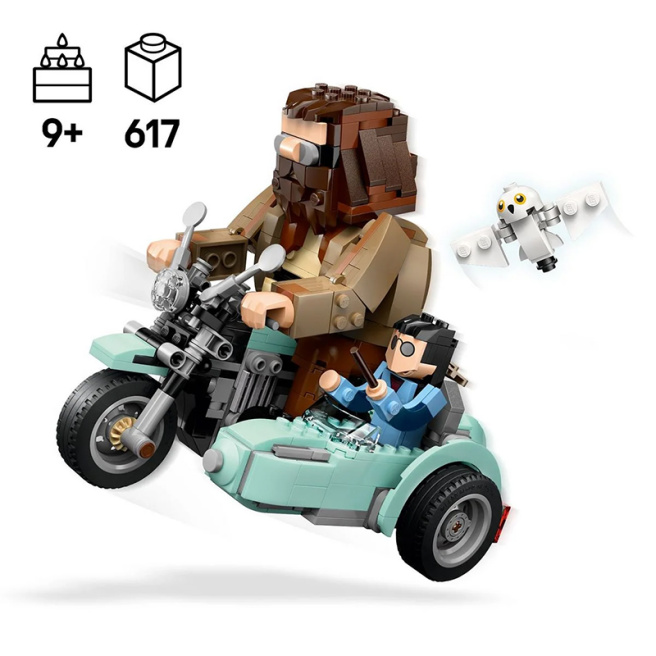 LEGO Harry Potter Călătoria lui Hagrid și Harry pe motocicletă, 76443