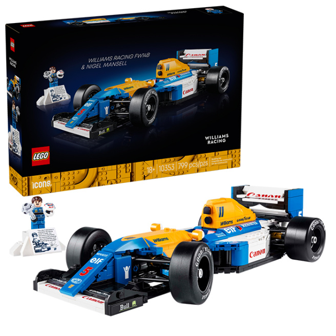 LEGO Icons Williams Racing FW14B și Nigel Mansell, 10353