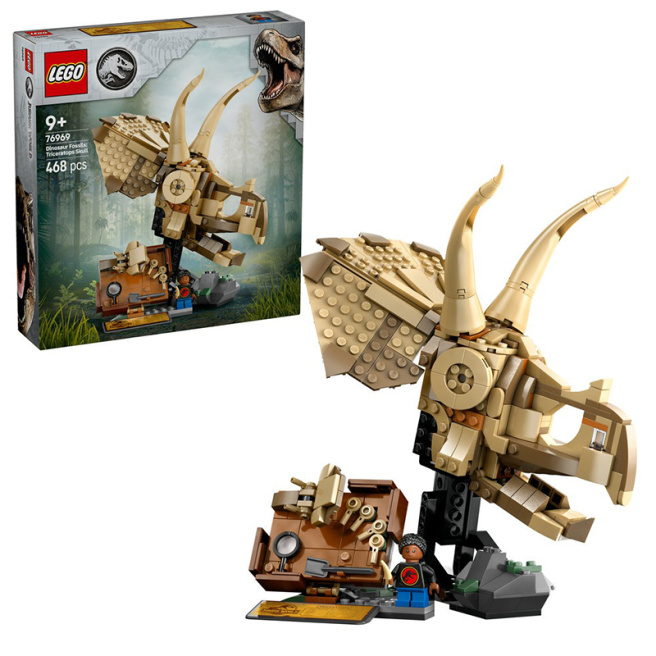 LEGO Jurassic World Fosile de dinozaur: Craniu de Triceratops, 76969